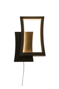 Staccato 23cm Zwart wandlamp Van Aneta Lighting - Met een 3-staps dimmer die u eenvoudig bedient via de schakelaar op het snoer of de wandschakelaar.