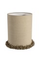 Lampshade Cylinder Fringe Ø22 Natuur Van Alde & Lind - De randen zijn zorgvuldig omgevouwen en langs de onderkant loopt een decoratieve, zware kanten franje die de lampenkap een elegant en exclusief detail geeft.