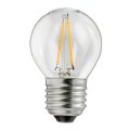 LED E27 bollamp 4W 2700K Transparant Van Unison - Ideaal voor decoratieve armaturen en kleinere lampen waarbij u energiezuinige en sfeervolle verlichting wenst.