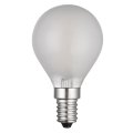 LED E14 bollamp mat 4W 2700K Wit Van Unison - Het matte oppervlak vermindert schittering en is ideaal voor kleinere armaturen waar sfeervolle en energiezuinige verlichting gewenst is.