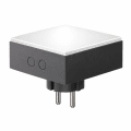 LAMP 1 - EU Zwart Van Avolt - Deze handige kleine lamp kan direct in het stopcontact (230V) worden gestoken en is perfect als nachtlampje of sfeerverlichting in de hal, slaapkamer of andere ruimtes waar u een zacht licht wilt.
