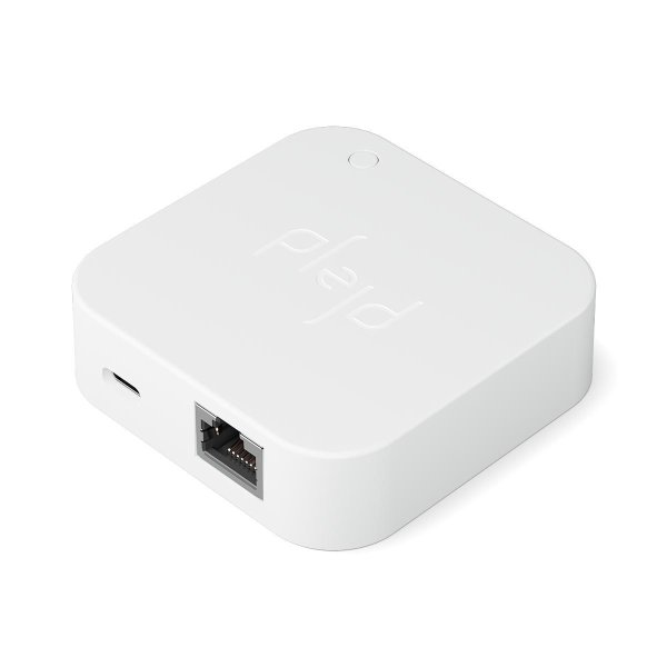 Gateway Bluetooth Internet Van Plejd - Sluit de Gateway aan op het lokale netwerk met de netwerkkabel en op een stopcontact met de stroomadapter.
