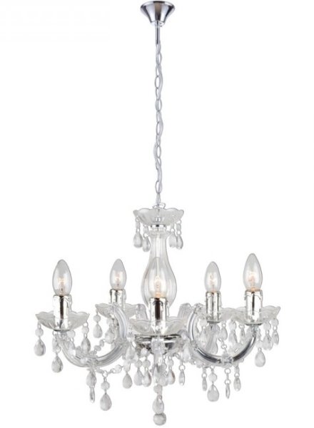 Cuimbra Ø45 Chroom kristal Van Globo Lighting - Med sina krompl&auml;terade detaljer och klarglas skapar den en lyxig glans och en stilfull atmosf&auml;r.