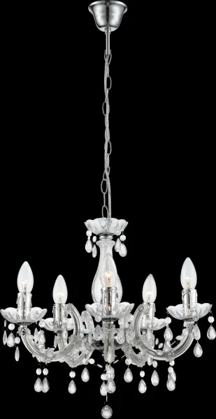Cuimbra Ø45 Chroom kristal Van Globo Lighting - Med sina krompl&auml;terade detaljer och klarglas skapar den en lyxig glans och en stilfull atmosf&auml;r.