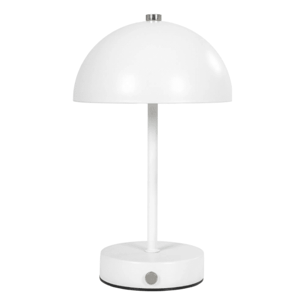 Holt LED 25cm Wit Draagbare Van House of Nordic - De klassiska formen i vit metall med silvriga detaljer bidrar med en harmonisk atmosf&auml;r till rummet.