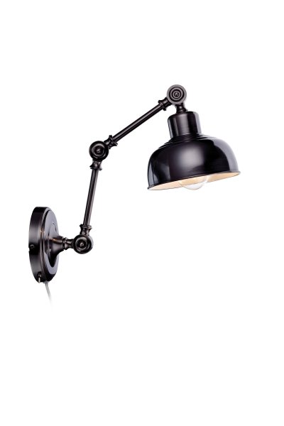 Grimstad 48cm Antiek grijs wandlamp Van Markslöjd - Praktische en klassieke wandlamp in antiekkleurig metaal met diverse verstelbare scharnieren voor een optimale afstelling.