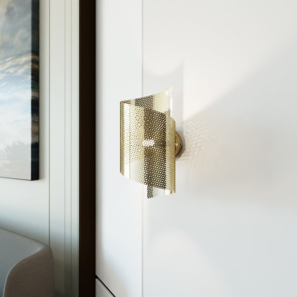 Spiral 30cm Goud wandlamp Van Emibig Lighting - Ideaal voor het verlichten van trappen, gangen en hallen, maar ook als sfeervolle extra verlichting in de woonkamer of slaapkamer.