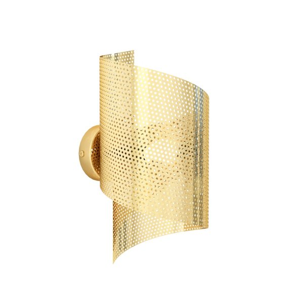 Spiral 30cm Goud wandlamp Van Emibig Lighting - Ideaal voor het verlichten van trappen, gangen en hallen, maar ook als sfeervolle extra verlichting in de woonkamer of slaapkamer.