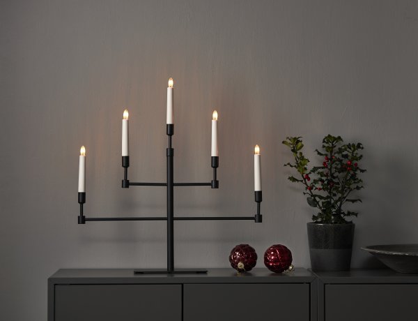 Vide Zwart Van Star Trading - Versier het met Advent en Kerstmis, zet het in een raam of op een dressoir.