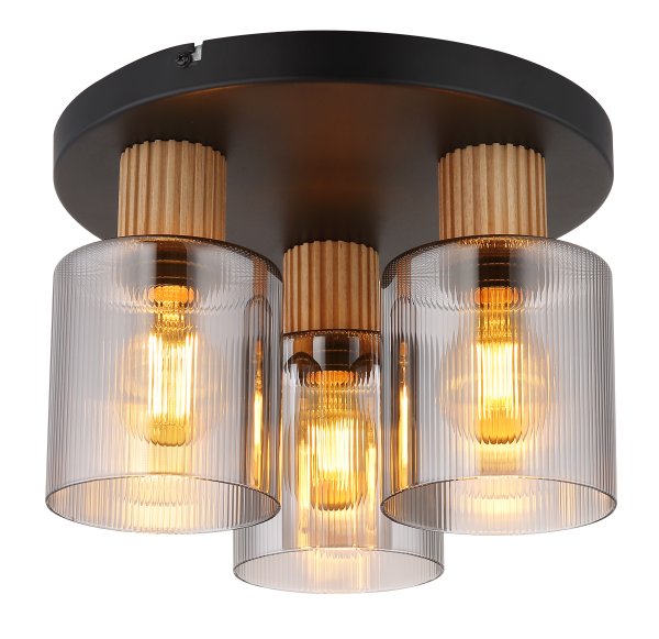 Aleidis 3 Rookkleurig plafondlamp Van Globo Lighting - Aleidis &auml;r en modern plafond med elegant design.