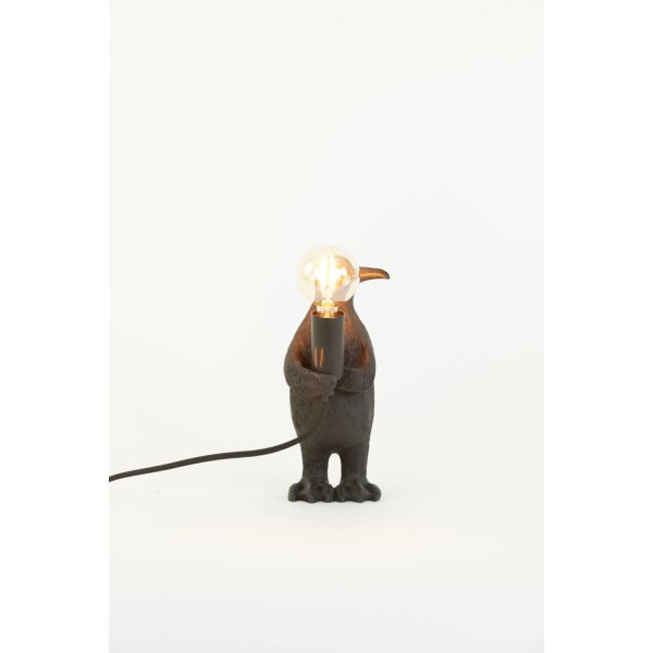 Penguin 24cm Zwart tafellamp Van Light & Living - Penguin is een charmante en speelse lamp, laat hem licht en vreugde verspreiden in uw huis!