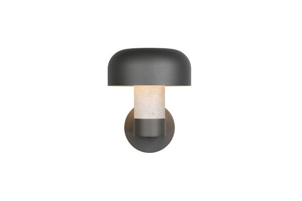 Fraser 24cm Betonnen uiterlijk buitenlamp Van Trio Lighting - De donkergrijze afwerking en het op beton ge&iuml;nspireerde deel geven de gevel een warm en stijlvol karakter.