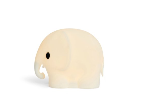 Bundle of Light - Elephant Mini Wit kinderlamp Van Mr Maria - Ideaal als decoratie op een bureaulamp of als attent cadeau: deze 10 cm versie geeft een zacht licht en schakelt na 15 minuten automatisch uit met de timer om energie te besparen.