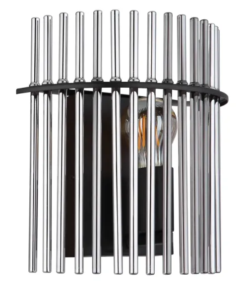 Gorley 26cm Rookkleurig wandlamp Van Globo Lighting - Gorley &auml;r en elegant och sofistikerad v&auml;gglampa med en imponerande arkitektonisk design.