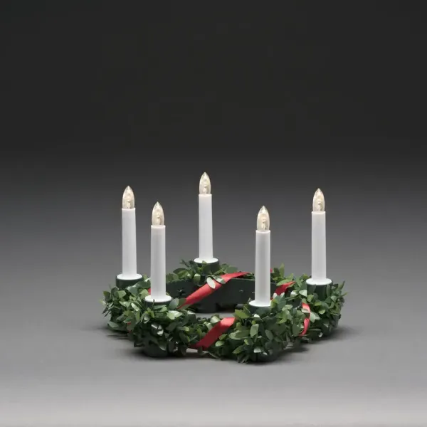 Lucia-kroon Met Decoratie Groente Van Konstsmide - Een mooie en veilige oplossing voor Luciavieringen thuis of op school.