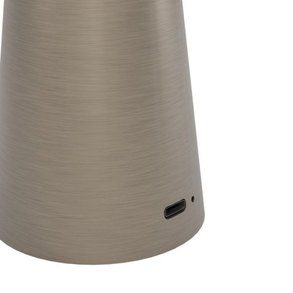 Piccola 28cm Bronzen Draagbare Van Eglo - De lamp is eenvoudig te bedienen met een touchdimmer en wordt opgeladen via USB, waardoor de lamp draadloos is en eenvoudig mee te nemen.