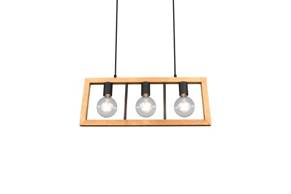 Agra 60cm Hout hanglamp Van Trio Lighting - 