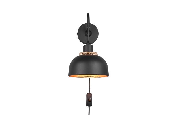 Punch 30cm Zwart wandlamp Van Trio Lighting - 