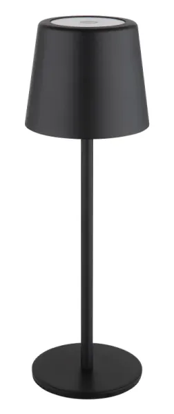 Vancouver 28cm Zwart Draagbare Van Globo Lighting - Gemaakt van matzwart metaal met een opaalkleurige kunststof kap, geeft hij een stijlvolle en verfijnde indruk.