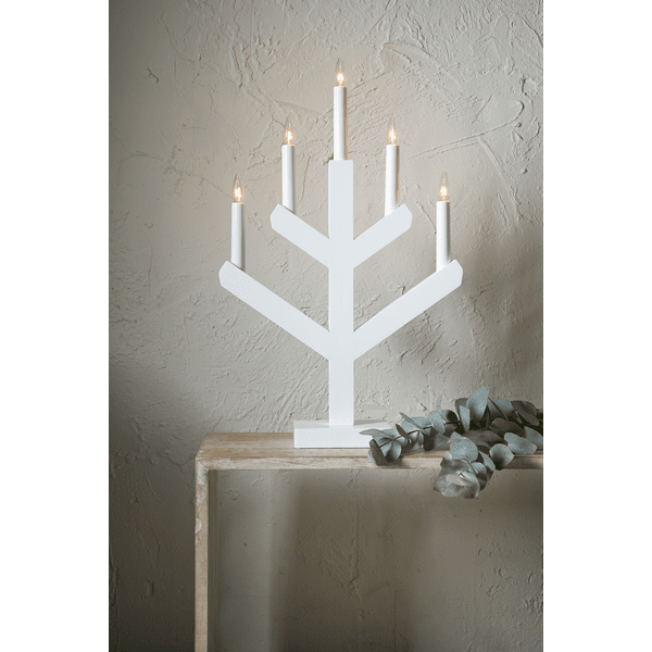Vinga Wit Van Star Trading - De perfecte kaarsenhouder voor Kerstmis: de Advent-kaarsenhouder is gemaakt van hout.