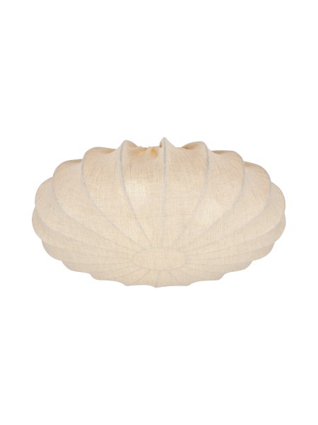 Linne Ø42 Beige plafondlamp Van PR Home - De perfecte verlichting als u op zoek bent naar een discreet armatuur, maar tegelijkertijd de zachte uitstraling wilt die een mooie linnen lampenkap aan de kamer geeft.