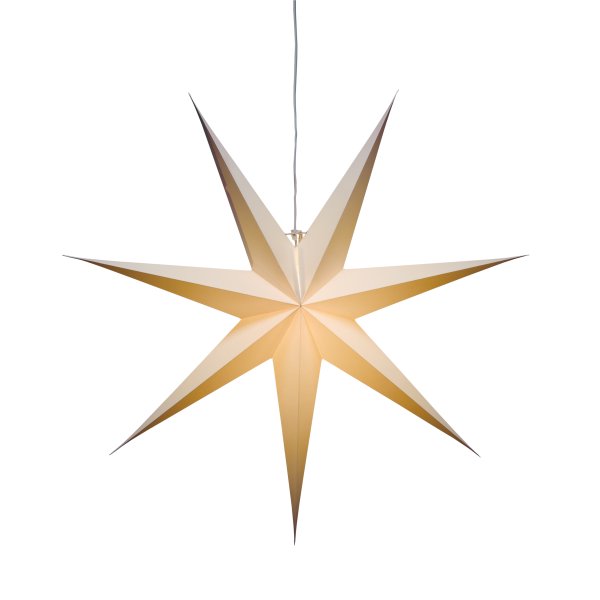 Papieren Ster Ø78 Wit Van Konstsmide - Ideaal om in het raam te hangen of tegen een mooie muur &ndash; een tijdloze decoratie die elke kamer met haar eenvoudige elegantie verfraait.