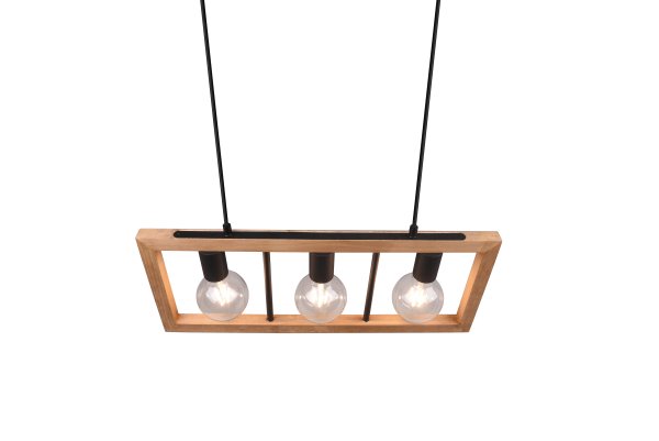 Agra 60cm Hout hanglamp Van Trio Lighting - 
