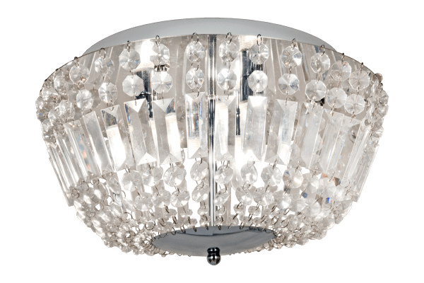 Giovanna Ø38 Chroom badkamerlamp Van Aneta Lighting - Giovanna is een elegante plafondlamp voor in de badkamer in chroom met prachtige glazen prisma's.