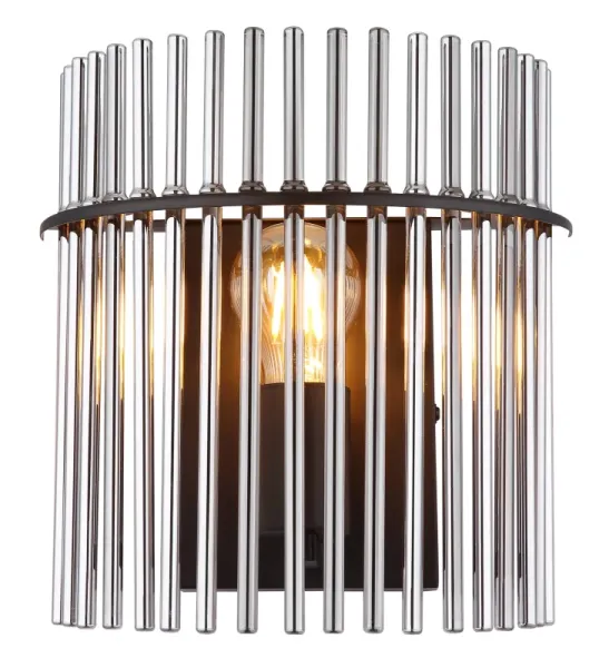 Gorley 26cm Rookkleurig wandlamp Van Globo Lighting - Gorley &auml;r en elegant och sofistikerad v&auml;gglampa med en imponerande arkitektonisk design.