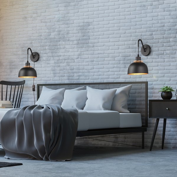 Punch 30cm Zwart wandlamp Van Trio Lighting - 
