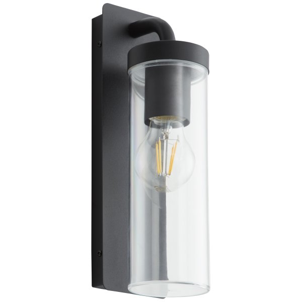 Aosta Matzwart buitenlamp Van Brilliant - De Aosta buitenwandlamp biedt zowel praktische als sfeervolle verlichting, ideaal voor het verlichten van de voordeur tijdens de donkere seizoenen.