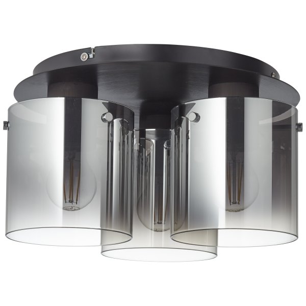 Beth Ø35 Rookkleurig plafondlamp Van Brilliant - De Beth plafondlamp met drie lichtbronnen overtuigt door de harmonieuze combinatie van uiterlijk en functie.