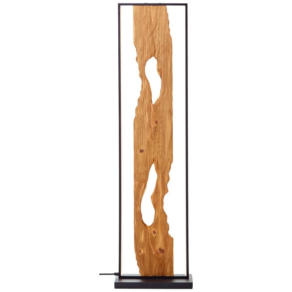 Chaumont Hout vloerlamp Van Brilliant - De lamp is voorzien van energiezuinige en duurzame LED-technologie en een praktische voetschakelaar waarmee u de lamp eenvoudig met uw voet aan en uit kunt zetten.