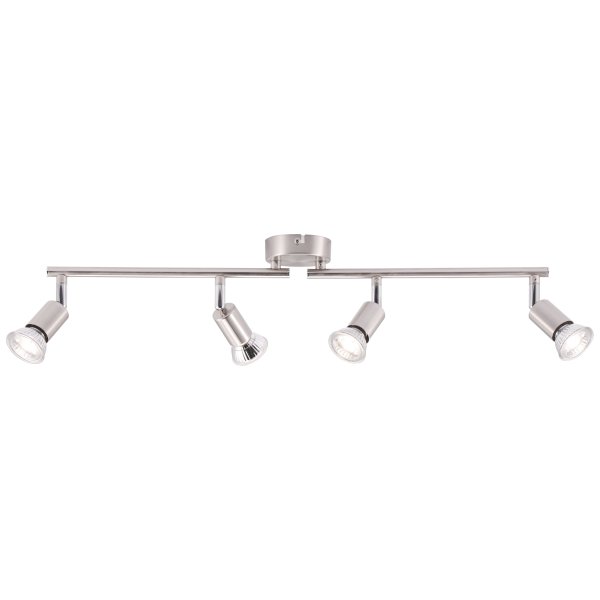 Prato 4 Nikkel spot Van Brilliant - Ideaal om het licht te richten waar u maar wilt en zo een optimale verlichting in uw huis te creëren.