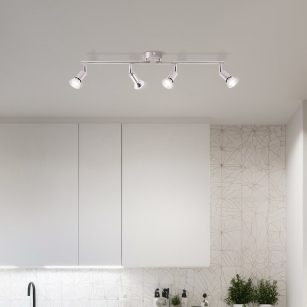 Prato 4 Nikkel spot Van Brilliant - Ideaal om het licht te richten waar u maar wilt en zo een optimale verlichting in uw huis te creëren.