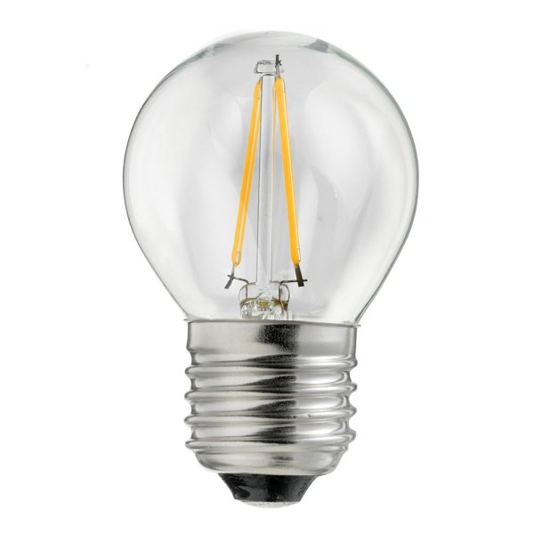LED E27 bollamp 0,8W 2700K Transparant Van Unison - Ideaal voor decoratieve armaturen en kleinere lampen waarbij u energiezuinige en sfeervolle verlichting wenst.