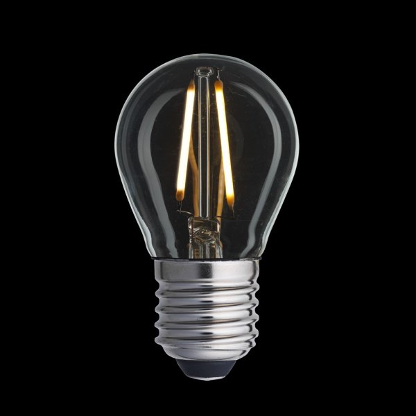 LED E27 bollamp 0,8W 2700K Transparant Van Unison - Ideaal voor decoratieve armaturen en kleinere lampen waarbij u energiezuinige en sfeervolle verlichting wenst.