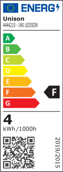 LED E14 bollamp 4W 2700K Dimbaar Transparant Van Unison - Deze heldere bolvormige LED-lichtbron van UNI-LEDISON heeft een E14-fitting en een vermogen van 4W.