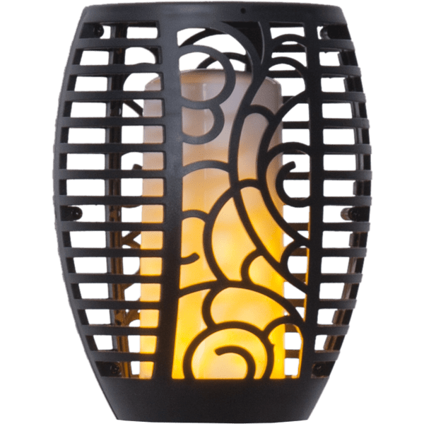 Flame Zwart solarlamp Van Star Trading - Zonnefakkel met vlammende vlam om in de tuin te plaatsen.
