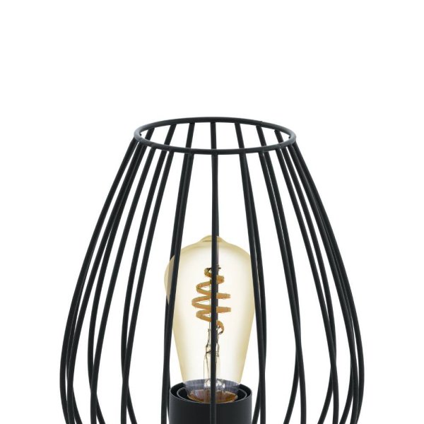 Newtown 23cm Zwart tafellamp Van Eglo - Deze lamp is een fantastische oplossing om uw interieur te verfraaien en staat prachtig op uw nachtkastje, bureau of als decoratief detail in uw woonkamer.