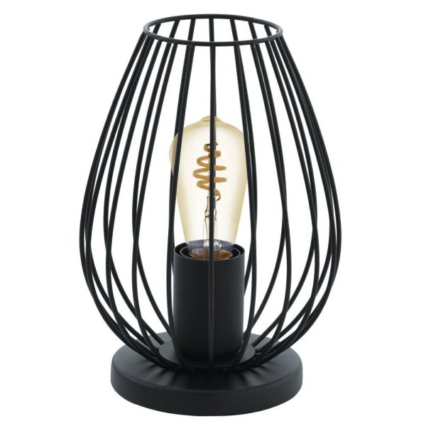 Newtown 23cm Zwart tafellamp Van Eglo - Deze lamp is een fantastische oplossing om uw interieur te verfraaien en staat prachtig op uw nachtkastje, bureau of als decoratief detail in uw woonkamer.