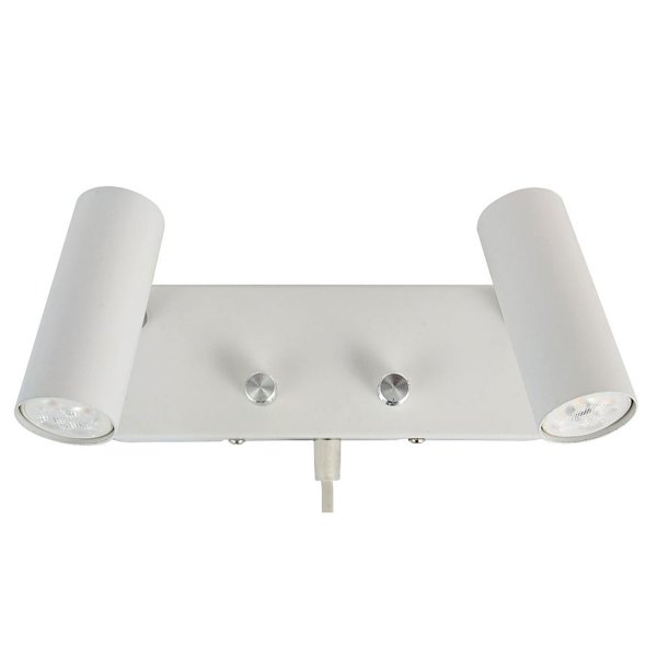 Mini II Wit leeslamp Van Oriva - De Mini II wandlamp in wit metaal met chromen details is een praktische en stijlvolle verlichtingsoplossing.