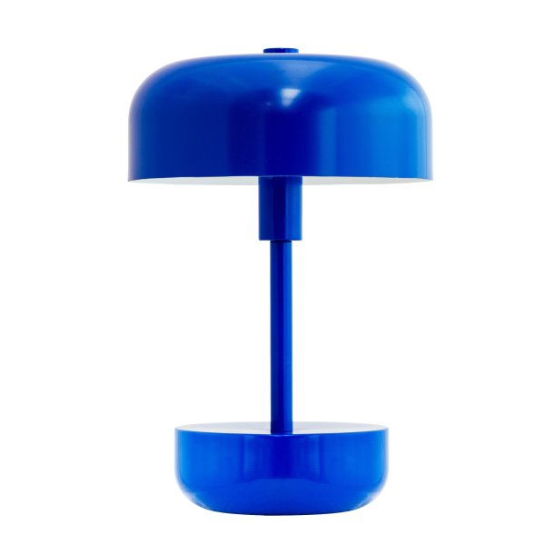 Haipot 25cm Blauw Draagbare Van Dyberg Larsen - Dankzij de drie instelbare lichtsterktes en de aan/uit-functie met druk op de knop biedt de lamp flexibel licht en brandt hij tot wel 8 uur lang op één lading.