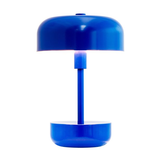 Haipot 25cm Blauw Draagbare Van Dyberg Larsen - Dankzij de drie instelbare lichtsterktes en de aan/uit-functie met druk op de knop biedt de lamp flexibel licht en brandt hij tot wel 8 uur lang op één lading.