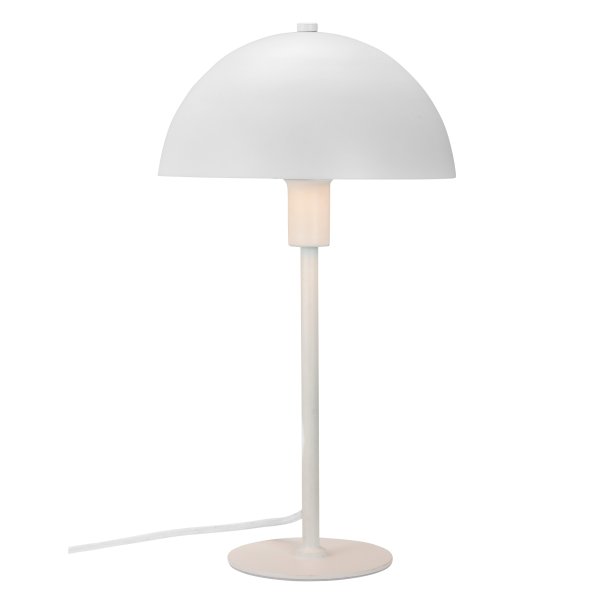 Stockholm 40cm Wit tafellamp Van Dyberg Larsen - De kleine witte tafellamp uit de serie Stockholm, met een hoogte van 38 cm, is ideaal voor het verlichten van de boekenplank, een smalle plank, de vensterbank, het nachtkastje en vele andere plaatsen.