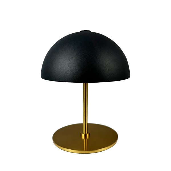 Along set 20cm Zwart Draagbare Van Dyberg Larsen - Deze draadloze lampen zijn gemaakt van messing met gekleurde metalen lampenkappen en bieden drie helderheidsniveaus zonder schittering.