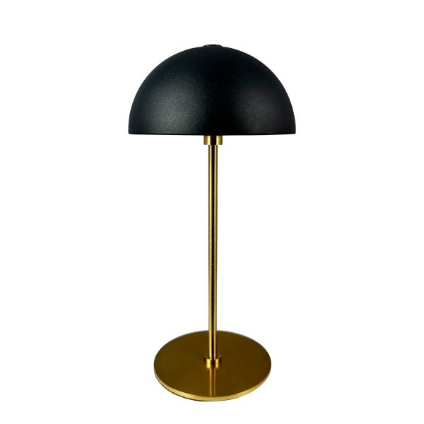 Along set 20cm Zwart Draagbare Van Dyberg Larsen - Deze draadloze lampen zijn gemaakt van messing met gekleurde metalen lampenkappen en bieden drie helderheidsniveaus zonder schittering.
