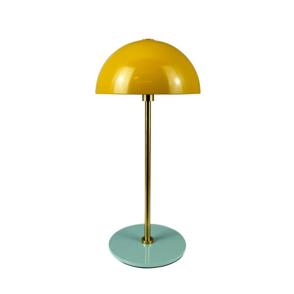 Along set 20cm Veelkleurig Draagbare Van Dyberg Larsen - Deze draadloze lampen zijn gemaakt van messing met gekleurde metalen lampenkappen en bieden drie helderheidsniveaus zonder schittering.