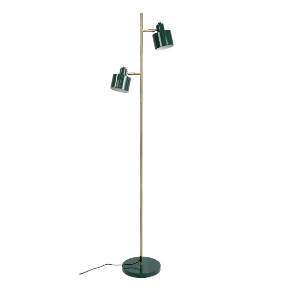Ocean Groente vloerlamp Van Dyberg Larsen - Den handpolerade m&auml;ssingsstommen kan luta upp och ner och ger varje lampa en unik f&auml;rgvariation.
