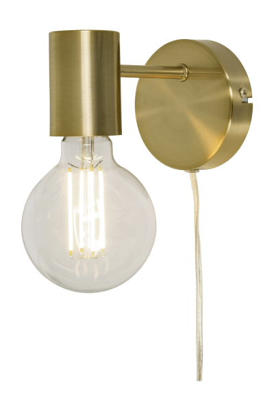 Strict 13cm Mat messing wandlamp Van Aneta Lighting - De Strict wandlamp kan ook gecombineerd worden met andere lampen uit de Strict familie.